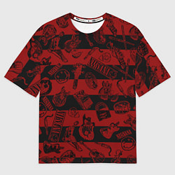 Футболка оверсайз мужская Свитер Курта нирвана, цвет: 3D-принт