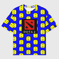 Футболка оверсайз мужская Dota smile pattern, цвет: 3D-принт