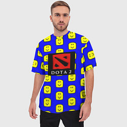 Футболка оверсайз мужская Dota smile pattern, цвет: 3D-принт — фото 2