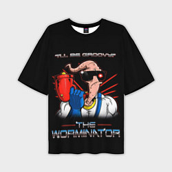 Футболка оверсайз мужская Jim - worminator, цвет: 3D-принт