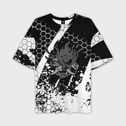 Футболка оверсайз мужская Samurai соты краски, цвет: 3D-принт