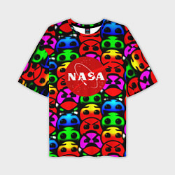 Мужская футболка оверсайз NASA smile