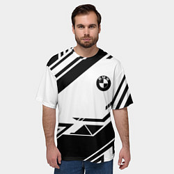 Футболка оверсайз мужская BMW geometry black, цвет: 3D-принт — фото 2