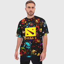Футболка оверсайз мужская Dota2 персонажи, цвет: 3D-принт — фото 2