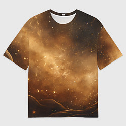 Мужская футболка оверсайз Песочный фон со звездами