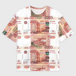 Футболка оверсайз мужская 5 000 рублей, цвет: 3D-принт