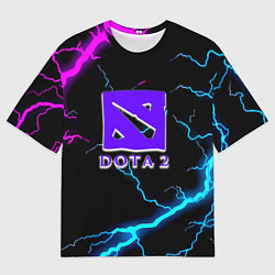Футболка оверсайз мужская Dota неоновый шторм, цвет: 3D-принт