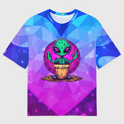 Футболка оверсайз мужская Кактус в виде инопланетянина, цвет: 3D-принт