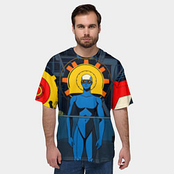 Футболка оверсайз мужская Ретро фантастика, цвет: 3D-принт — фото 2