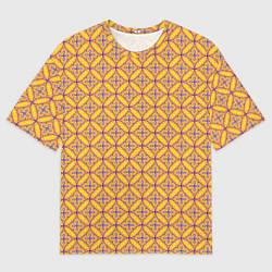 Мужская футболка оверсайз Красочный орнамент в восточном стиле