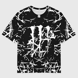 Мужская футболка оверсайз Monster energy белые штрихи краско