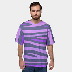 Футболка оверсайз мужская Лавандовые волны, цвет: 3D-принт — фото 2
