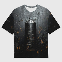Футболка оверсайз мужская Черная боксерская груша, цвет: 3D-принт