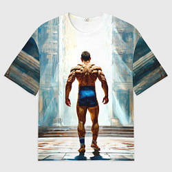Футболка оверсайз мужская Греко-римский борец, цвет: 3D-принт