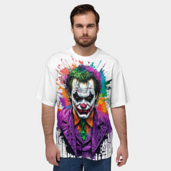 Футболка оверсайз мужская Джокер с галстуком, цвет: 3D-принт — фото 2