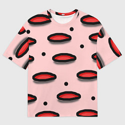 Футболка оверсайз мужская Круги маркер - паттерн, цвет: 3D-принт