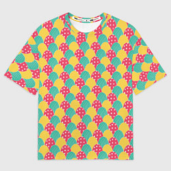 Мужская футболка оверсайз Крашенные яйца