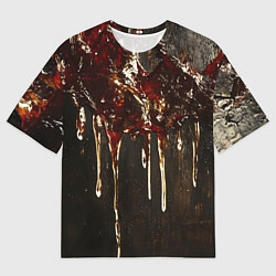 Мужская футболка оверсайз Стекающий мед - текстура
