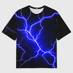 Футболка оверсайз мужская Color blue black, цвет: 3D-принт