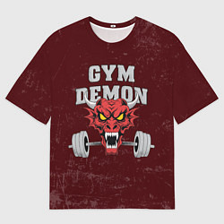 Футболка оверсайз мужская Gym demon, цвет: 3D-принт