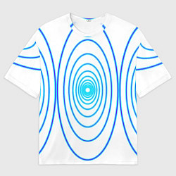 Мужская футболка оверсайз Овалы с свечением