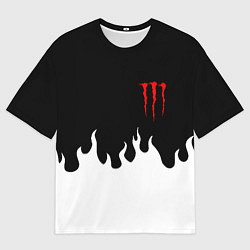 Мужская футболка оверсайз Monster energy red logo