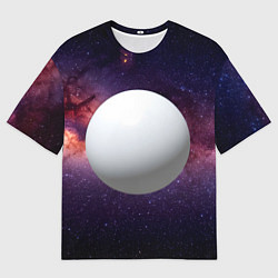 Футболка оверсайз мужская Мяч для пинг понга в космосе, цвет: 3D-принт