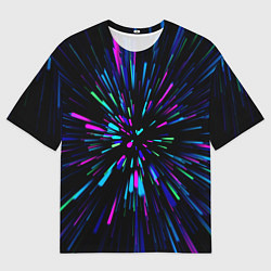 Футболка оверсайз мужская Neon rods, цвет: 3D-принт