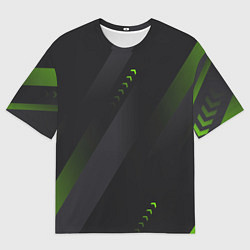 Мужская футболка оверсайз Color black green