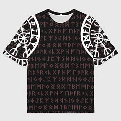Футболка оверсайз мужская Руны викингов, цвет: 3D-принт