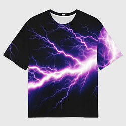 Мужская футболка оверсайз Lightning purple