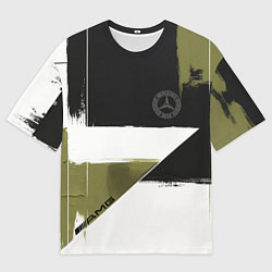 Мужская футболка оверсайз Merсedes Benz логотип