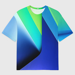 Мужская футболка оверсайз Color blue green
