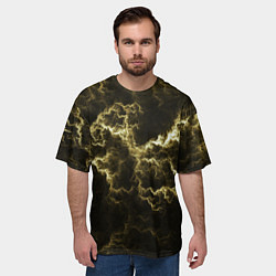 Футболка оверсайз мужская Lightning yellow, цвет: 3D-принт — фото 2
