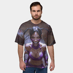 Футболка оверсайз мужская Сумасшедшая Милина, цвет: 3D-принт — фото 2