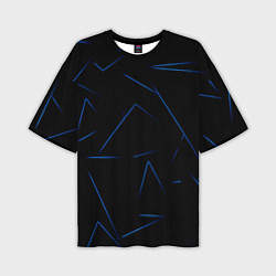 Мужская футболка оверсайз Color blue line
