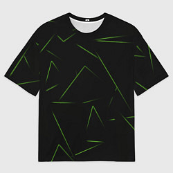 Мужская футболка оверсайз Color green line