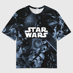 Мужская футболка оверсайз Star wars персонажи из звездных войн