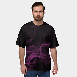 Футболка оверсайз мужская Color smoke pink, цвет: 3D-принт — фото 2