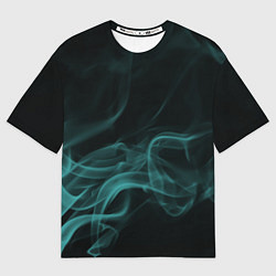 Футболка оверсайз мужская Color smoke turquoise, цвет: 3D-принт