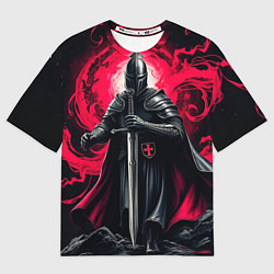 Футболка оверсайз мужская Рыцарь-крестоносец ордена красной звезды, цвет: 3D-принт