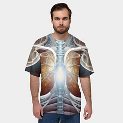 Футболка оверсайз мужская Рентген и скелет, цвет: 3D-принт — фото 2