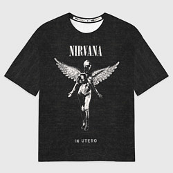Футболка оверсайз мужская Nirvana in utero обложка альбома, цвет: 3D-принт