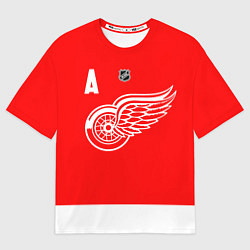 Футболка оверсайз мужская Дацюк Павел - Детройт Ред Уингз, цвет: 3D-принт