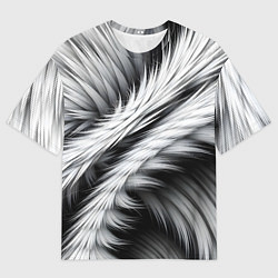 Мужская футболка оверсайз Шерсть волка