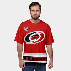 Футболка оверсайз мужская Carolina Hurricanes - NHL team, цвет: 3D-принт — фото 2