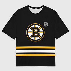 Футболка оверсайз мужская Бостон Брюинз хоккей, цвет: 3D-принт