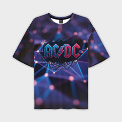Футболка оверсайз мужская ACDC лого в градиенте, цвет: 3D-принт