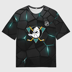 Мужская футболка оверсайз Анахайм Дакс - плиты с подсветкой