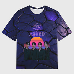 Футболка оверсайз мужская Astro retro style, цвет: 3D-принт